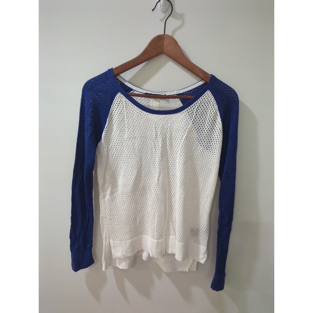 Rag & Bone Colorblock Perforated Sweater Top - image 5